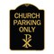 Signmission Church Parking Chi Rho Symbol, Black & Gold Aluminum Architectural Sign, 18" x 24", BG-1824-24270 A-DES-BG-1824-24270 - alternate 1